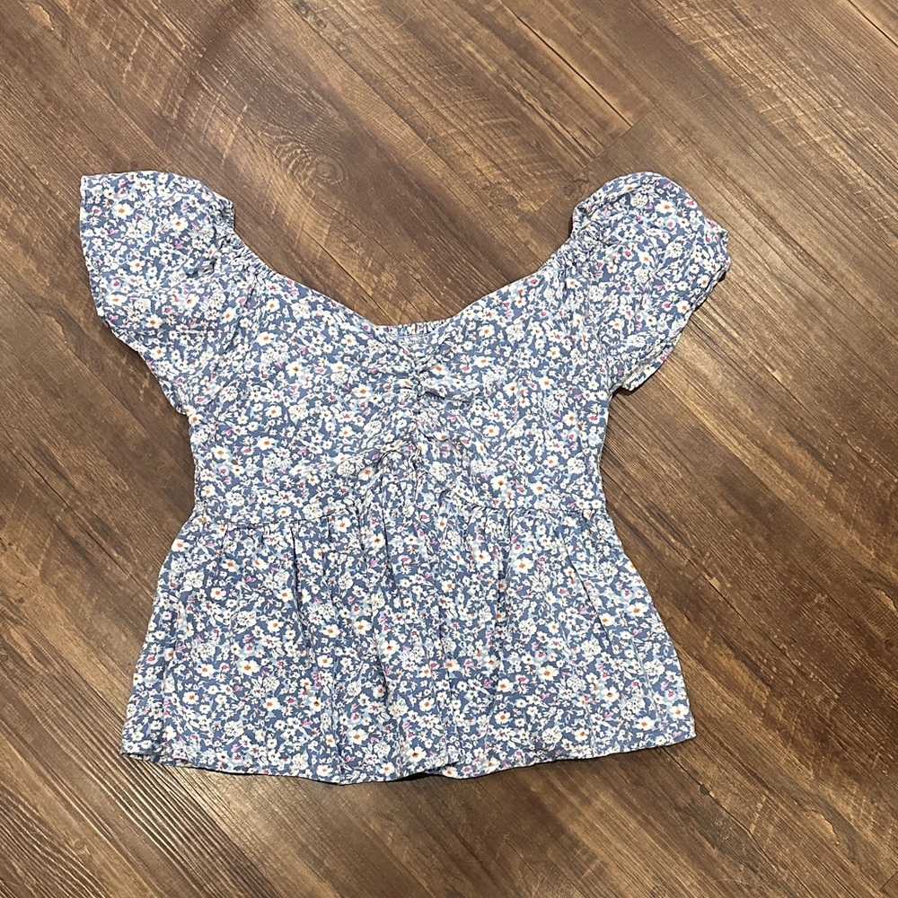 Japna Blue Floral Blouse